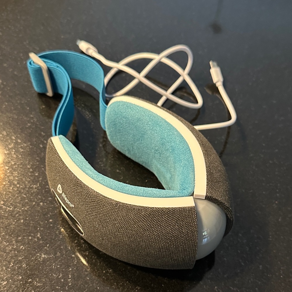 Gray and Blue Eye Massager by